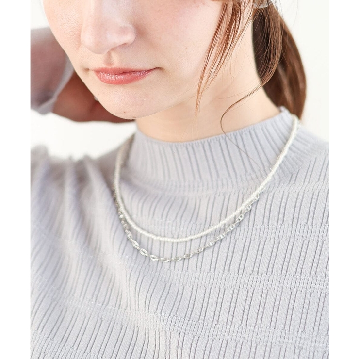 シルバー | 2連ショートネックレス | MK MICHEL KLEIN