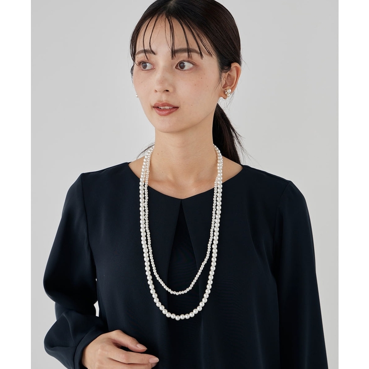 ゴールド | パール調二連ネックレス | a.v.v【WOMEN】