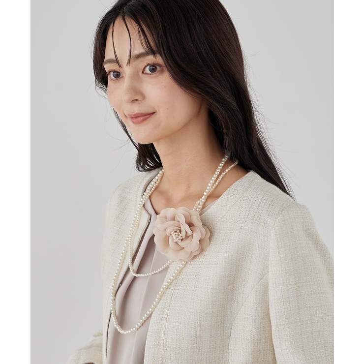 コサージュ付き二連ネックレス | a.v.v【WOMEN】 | 詳細画像2 