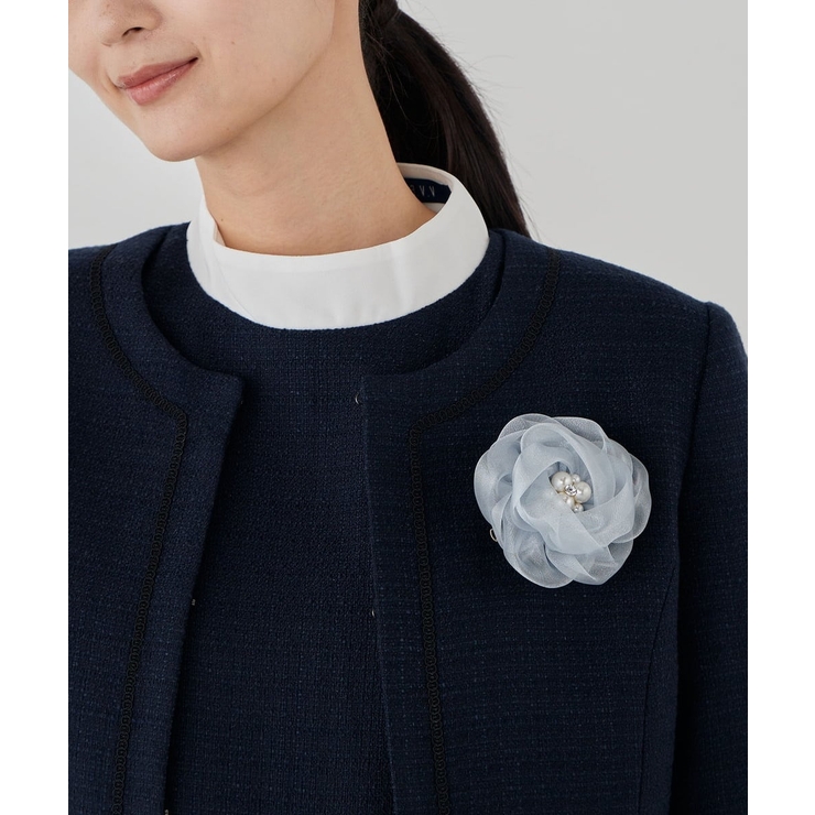 ライトグレー | チュールフラワーコサージュ | a.v.v【WOMEN】