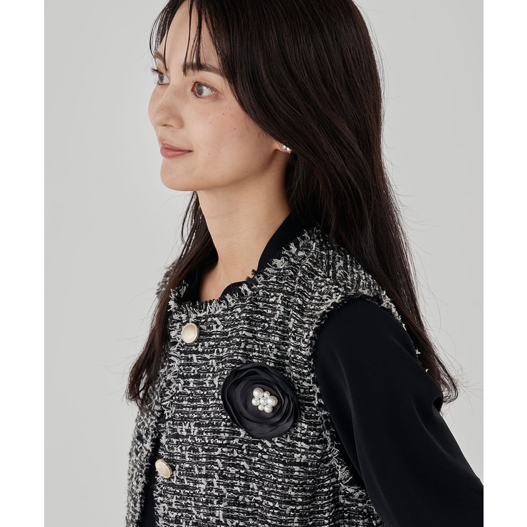 ダークグレー | フラットローズコサージュ | a.v.v【WOMEN】