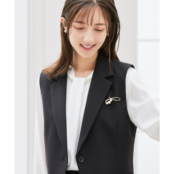 シルバー | パール調ニュアンスブローチ | a.v.v【WOMEN】