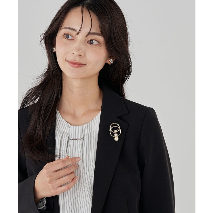 3連パールサークルブローチ | a.v.v【WOMEN】 | 詳細画像1 