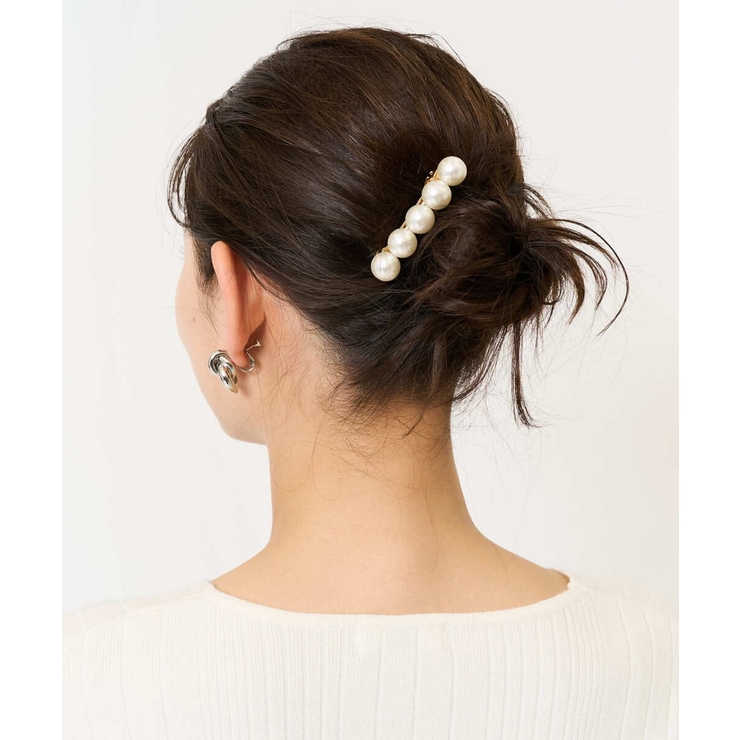大粒パールバレッタ | a.v.v【WOMEN】 | 詳細画像1 