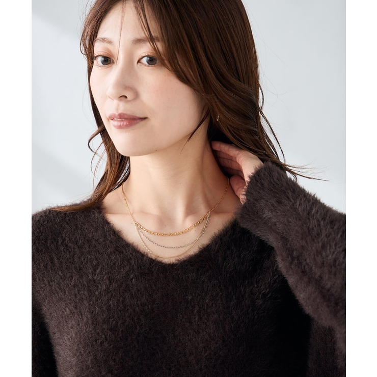 アソートチェーンネックレス/ゴールド | a.v.v【WOMEN】 | 詳細画像1 