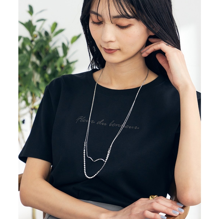 プレートコンビロングネックレス | a.v.v【WOMEN】 | 詳細画像2 