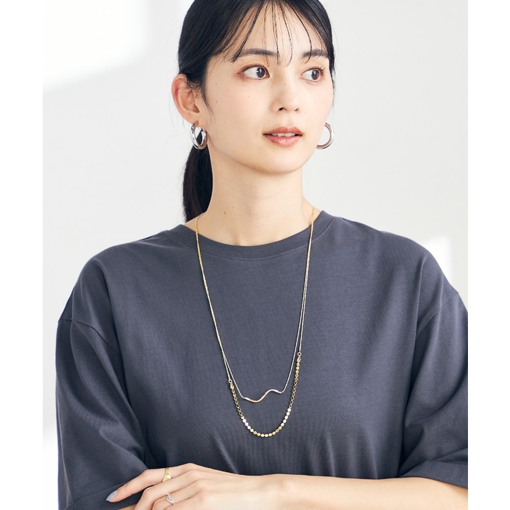 プレートコンビロングネックレス | a.v.v【WOMEN】 | 詳細画像5 