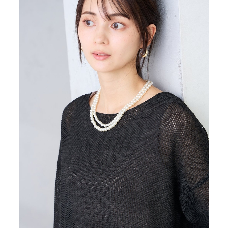 パール調二連ネックレス | a.v.v【WOMEN】 | 詳細画像2 