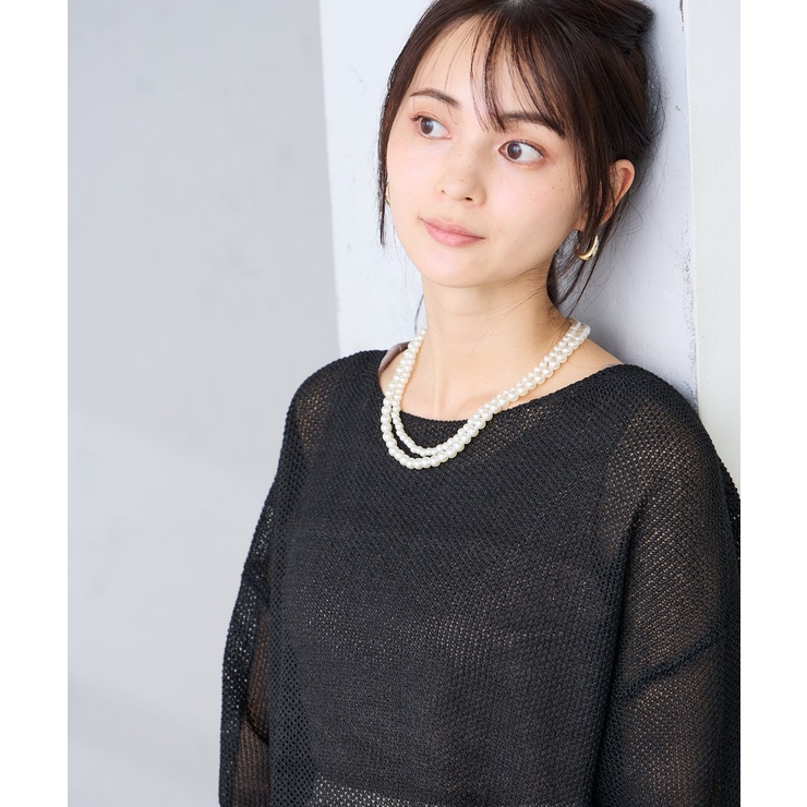 ゴールド | パール調二連ネックレス | a.v.v【WOMEN】