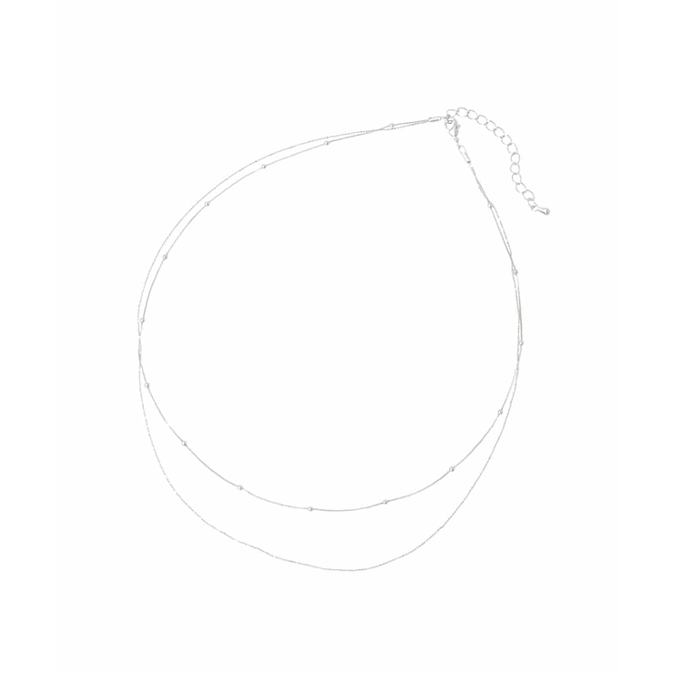 変形ダブルチェーンネックレス | a.v.v【WOMEN】 | 詳細画像12 