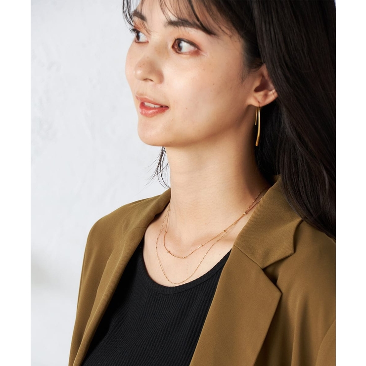 変形ダブルチェーンネックレス | a.v.v【WOMEN】 | 詳細画像3 
