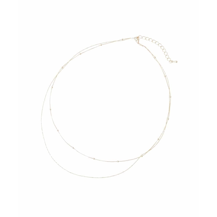 変形ダブルチェーンネックレス | a.v.v【WOMEN】 | 詳細画像8 