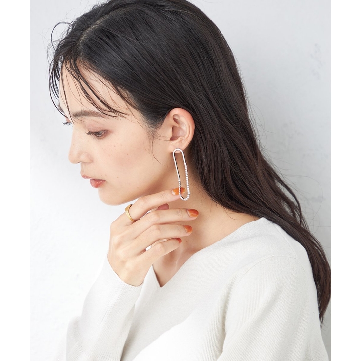 ストーンメタルコンビピアス | a.v.v【WOMEN】 | 詳細画像3 