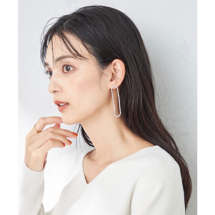 ストーンメタルコンビピアス | a.v.v【WOMEN】 | 詳細画像4 