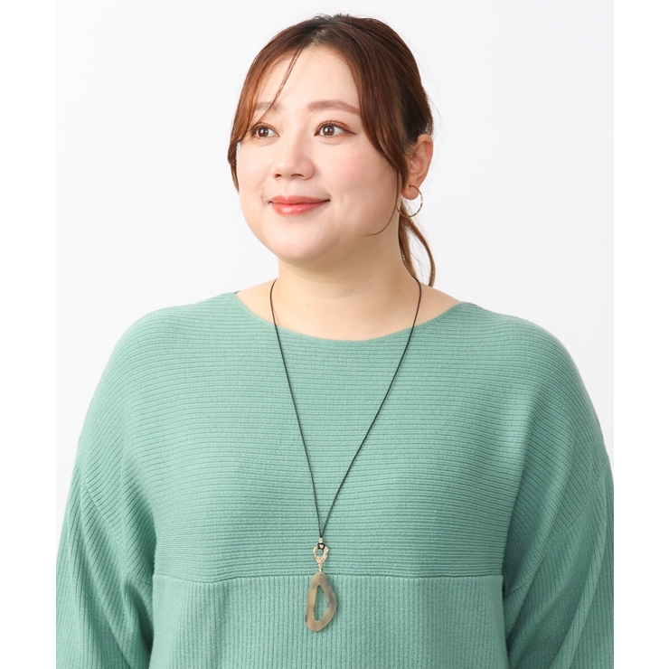 ブラック | 変形モチーフサークルネックレス | eur3