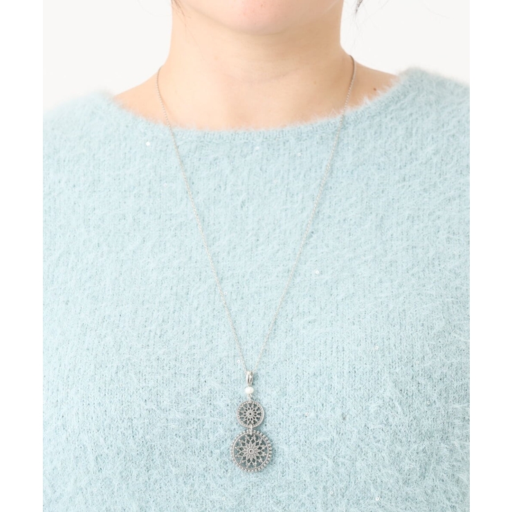 シルバー(96) | サークルモチーフロングネックレス | eur3