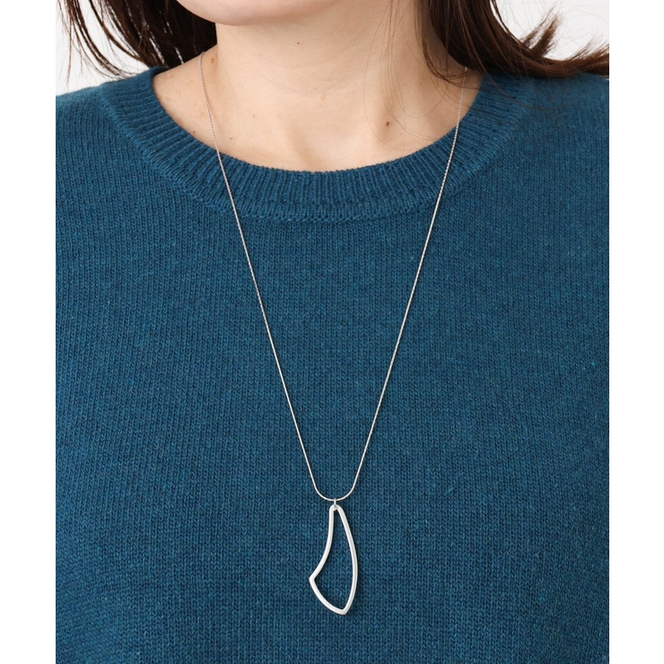 シルバー | マットメタルワントップモチーフネックレス | eur3