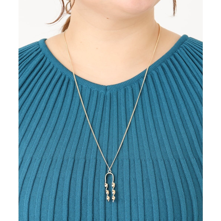メタルモチーフロングネックレス | eur3 | 詳細画像1 