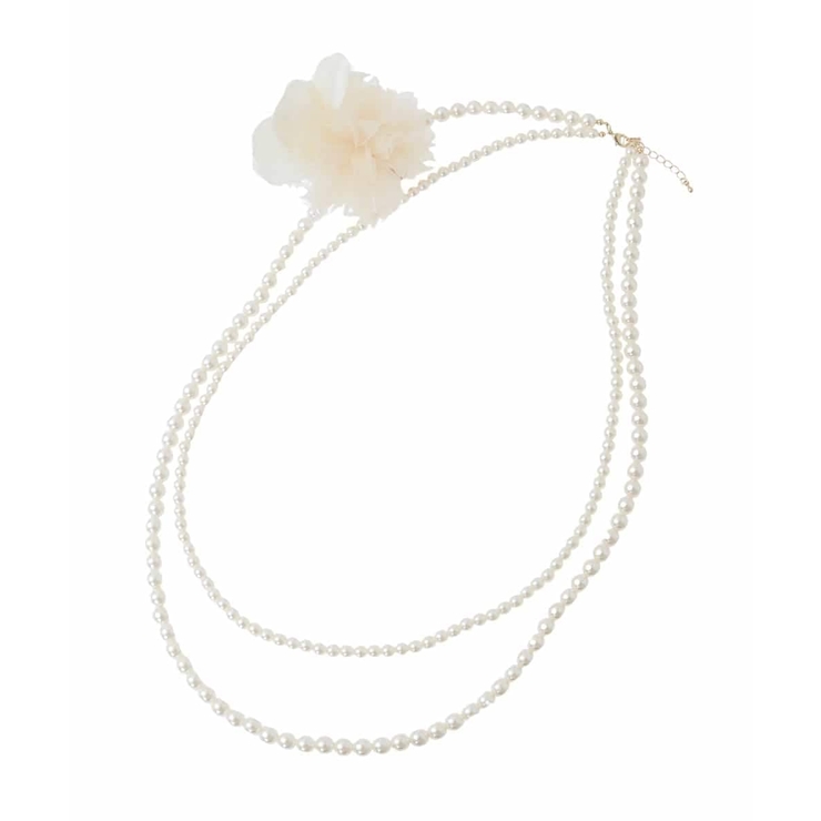 コサージュ付き2連パールライクネックレス | eur3 | 詳細画像15 