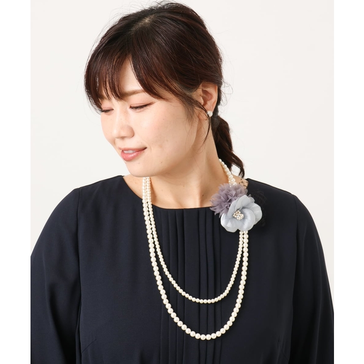 コサージュ付き2連パールライクネックレス | eur3 | 詳細画像16 