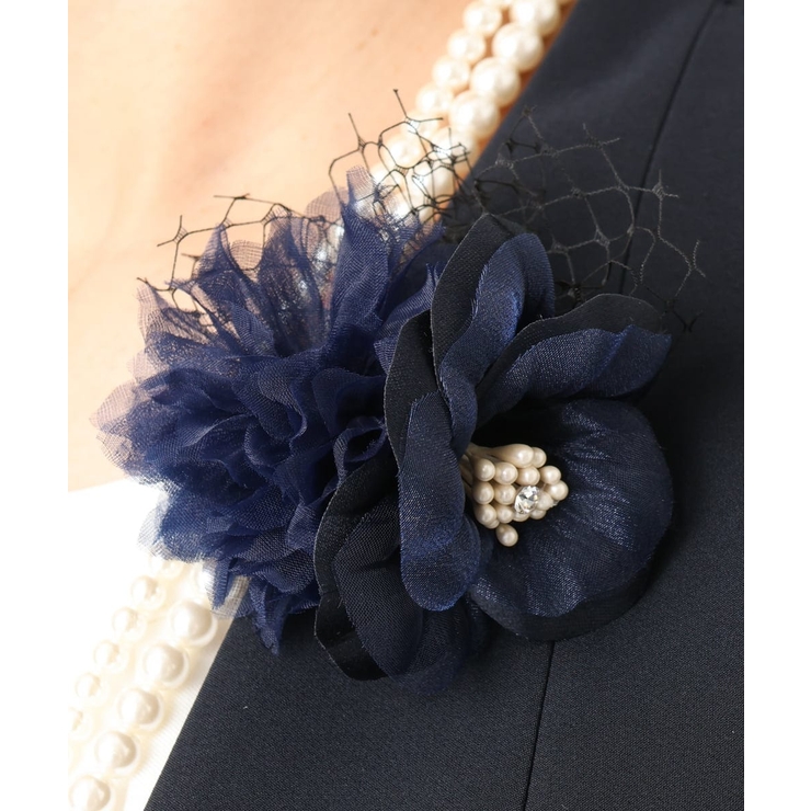 コサージュ付き2連パールライクネックレス | eur3 | 詳細画像3 