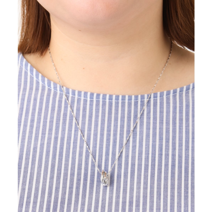 シルバー(96) | メタルモチーフトップネックレス | eur3