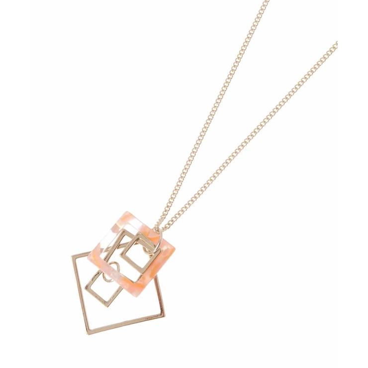 スクエアモチーフデザインロングネックレス | eur3 | 詳細画像3 