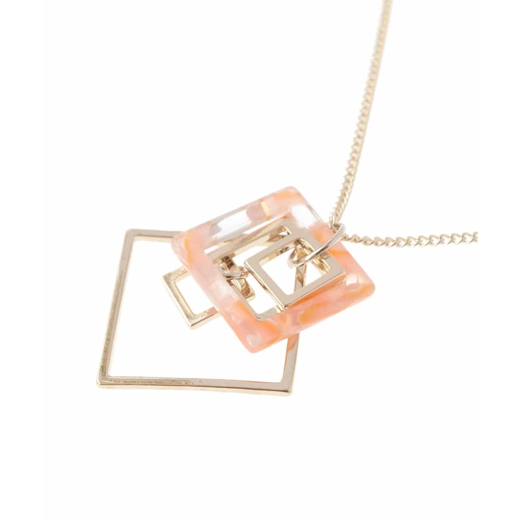 スクエアモチーフデザインロングネックレス | eur3 | 詳細画像5 