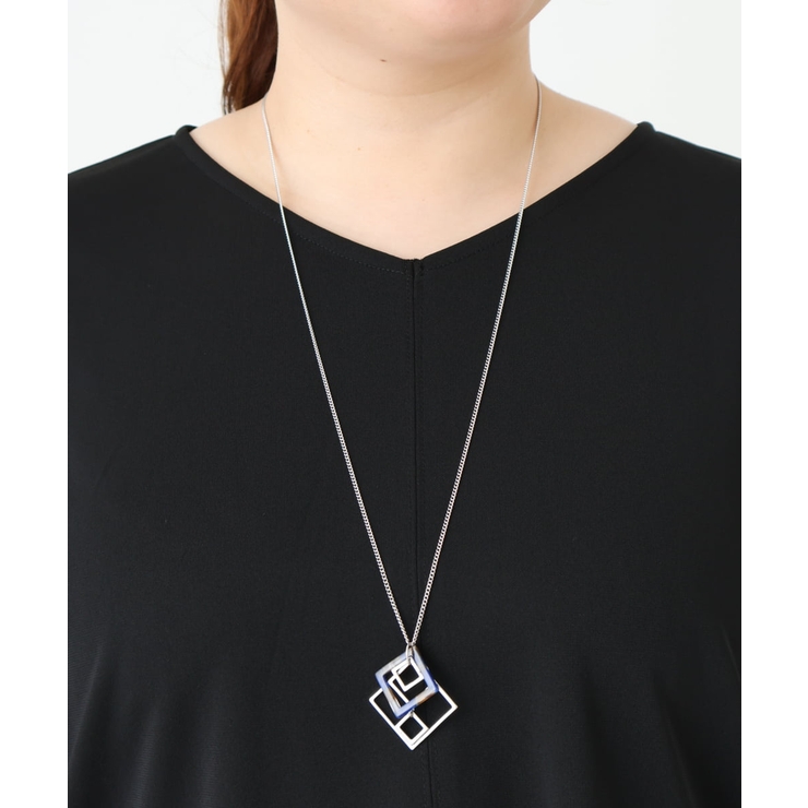 スクエアモチーフデザインロングネックレス | eur3 | 詳細画像9 