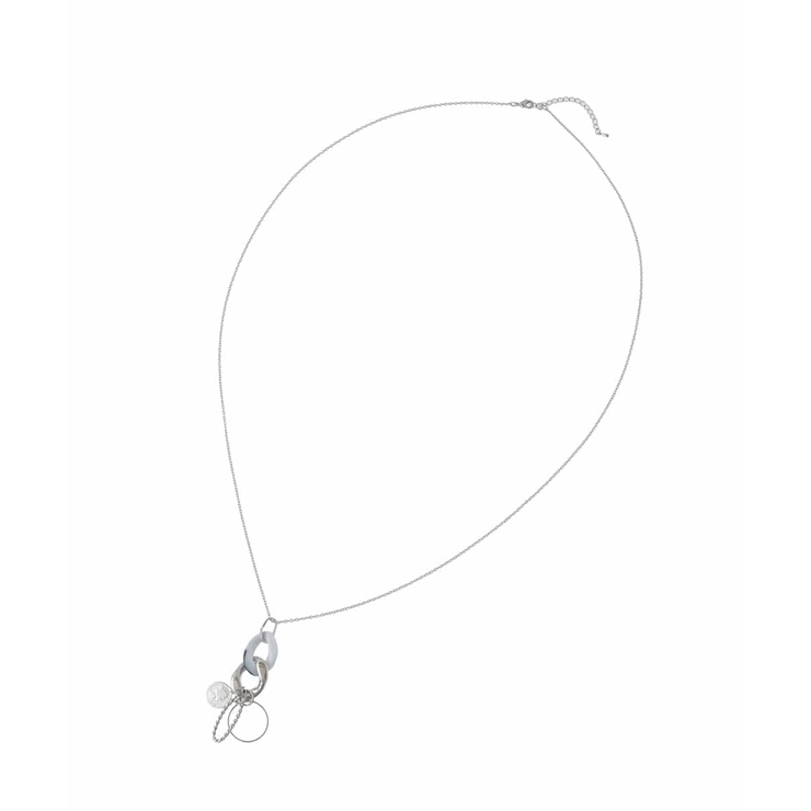 シルバー(96) | MIXモチーフロングネックレス | eur3