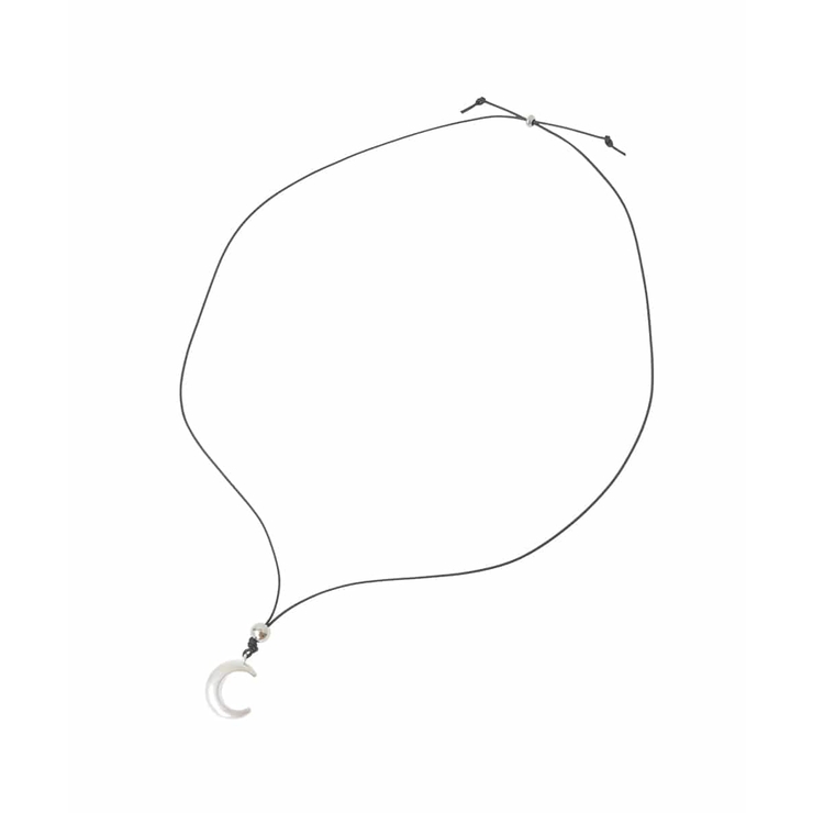 シルバー | 三日月モチーフメタルトップネックレス | eur3