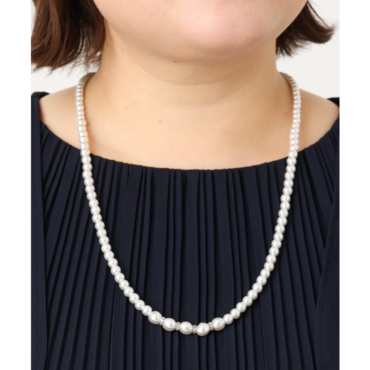 パールビジューロングネックレス | eur3 | 詳細画像1 