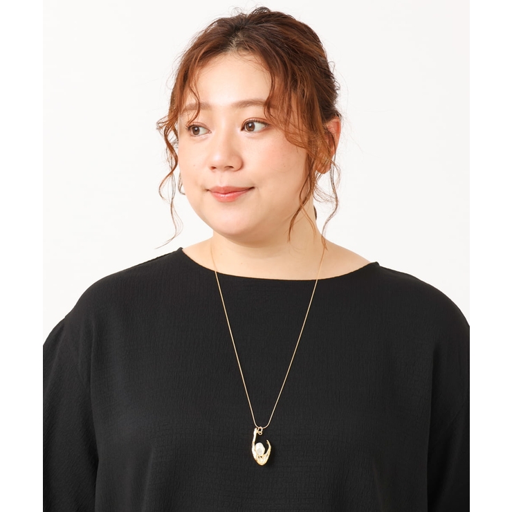 ゴールド(95) | メタルパールロングネックレス | eur3