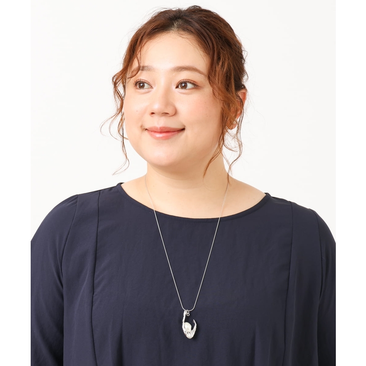 シルバー(96) | メタルパールロングネックレス | eur3