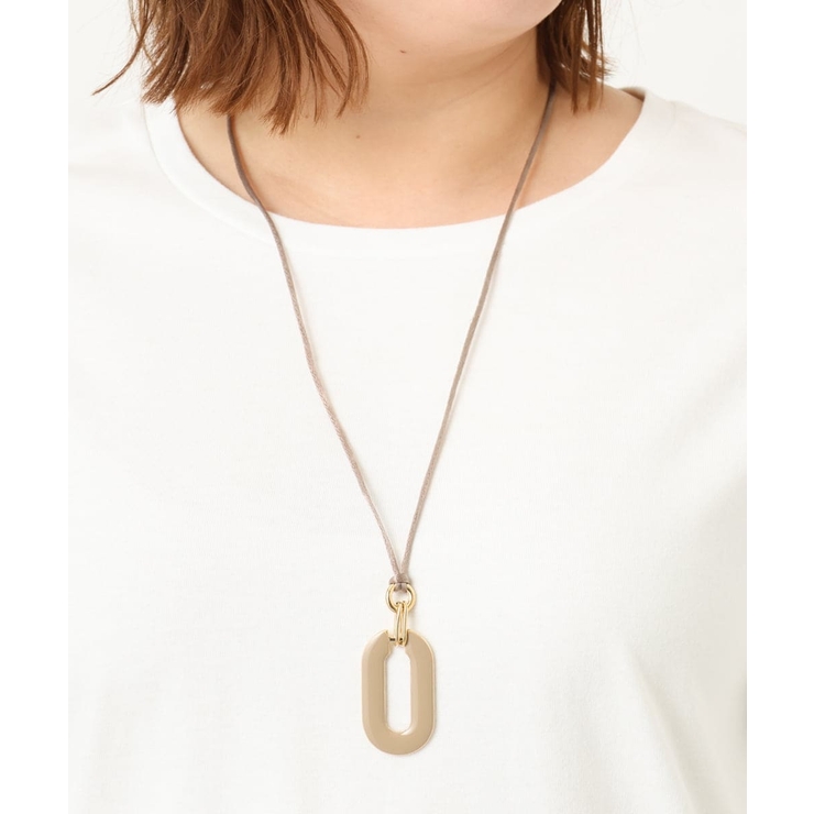 ベージュ(82) | 2WAYオーバルネックレス | eur3