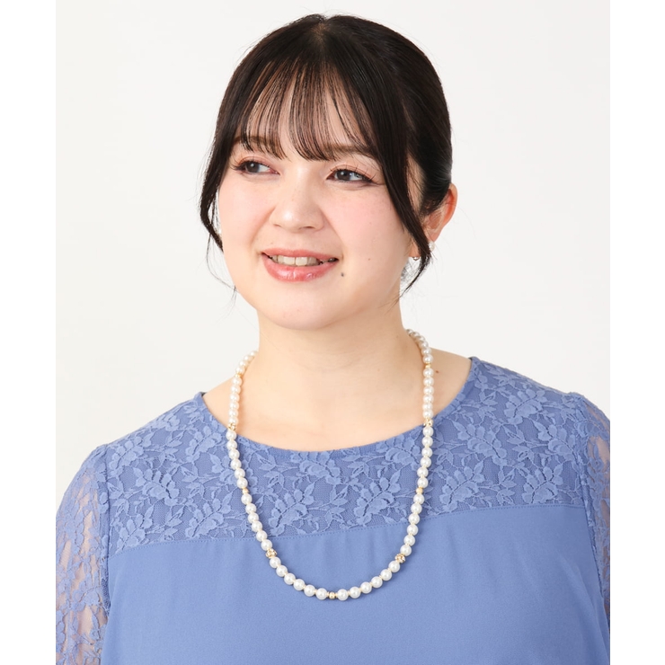 アイボリー(80) | フェイクパールエレガントネックレス | eur3