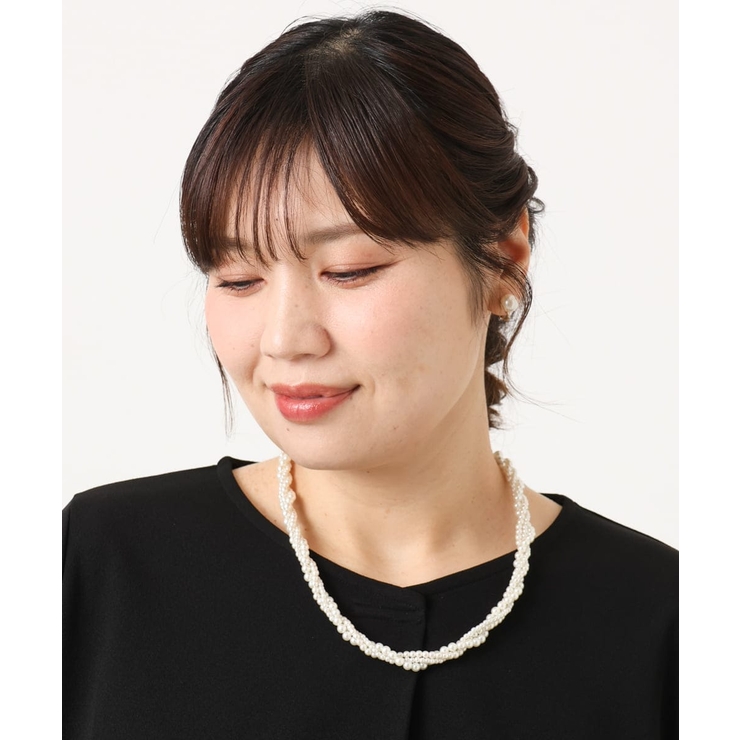 アイボリー | ツイストパールネックレス | eur3