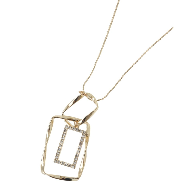 スクエアビジューデザインネックレス | eur3 | 詳細画像3 