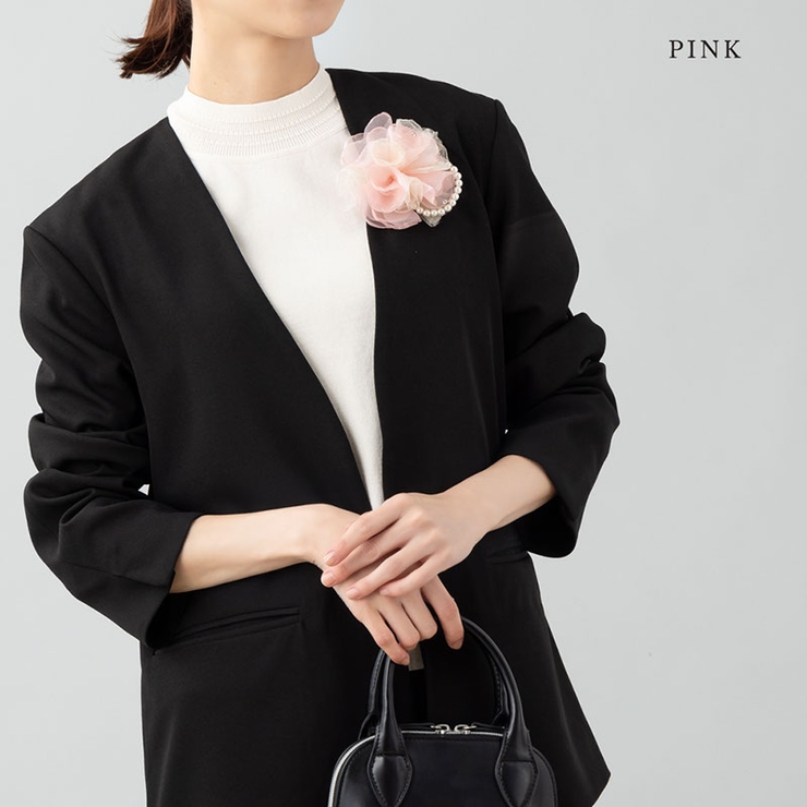 パール＆ストーン付き ラメレース フラワー | Jewel vox | 詳細画像6 