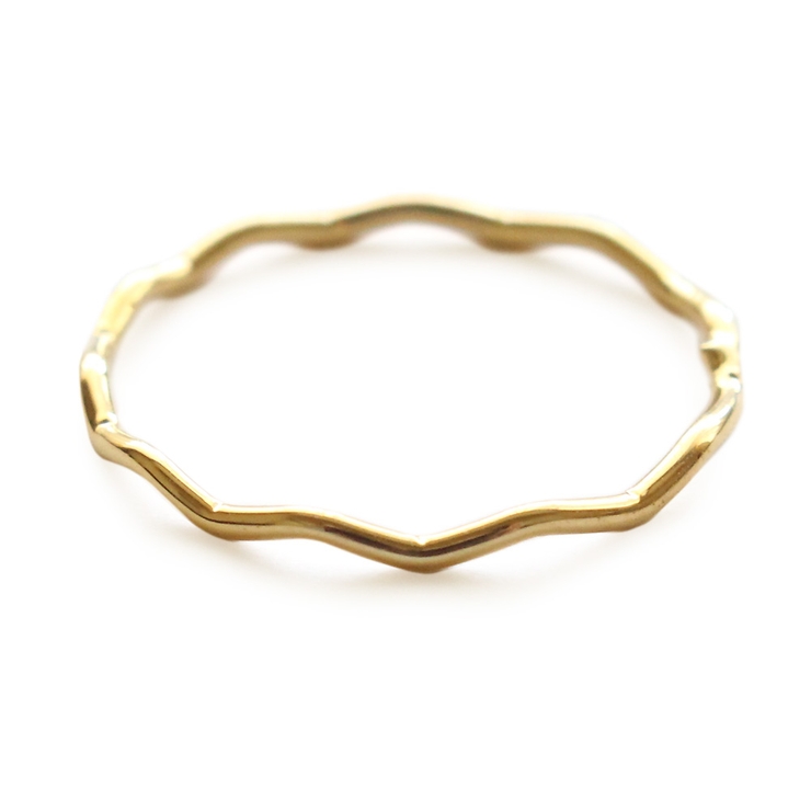 ゴールド | ニッケルフリー ウェーブライン 華奢 | Jewel vox