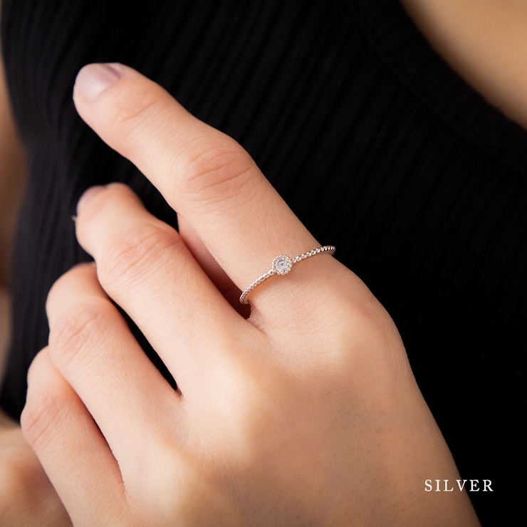 ニッケルフリー 一粒キュービックジルコニア デザインカット | Jewel vox | 詳細画像2 