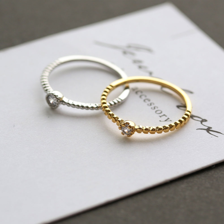 ニッケルフリー 一粒キュービックジルコニア デザインカット | Jewel vox | 詳細画像7 