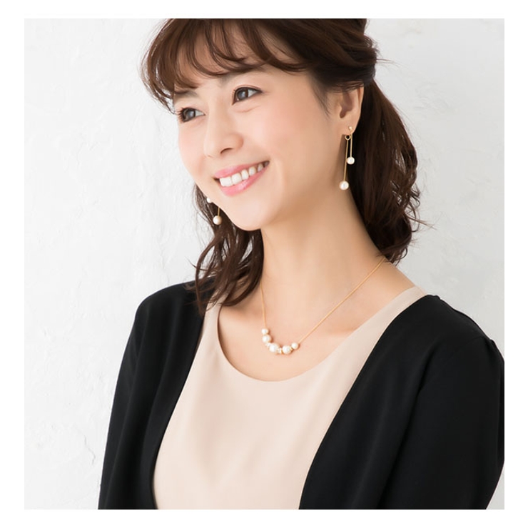 スライド式アジャスター コットンパール グラデーションネックレス | Jewel vox | 詳細画像3 