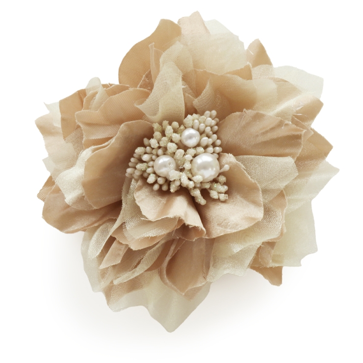 ベージュ | コサージュ ブローチ お花 | Jewel vox