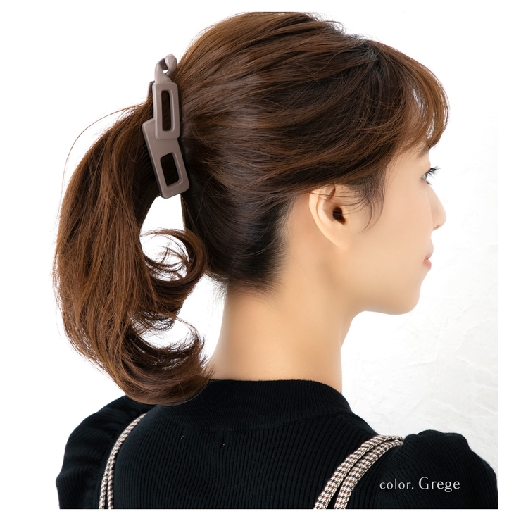 再販【ネイビー✕グレージュ】ラインリボン♡ヘアゴム 短い