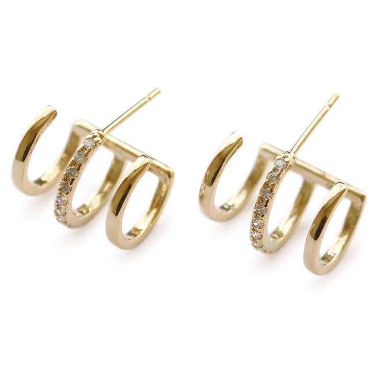 ゴールド | ピアス 金属アレルギー 3連 | Jewel vox