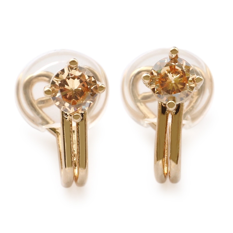 [ゴールド]ライトコロラドトパーズ | イヤリング 金属アレルギー 樹脂 | Jewel vox