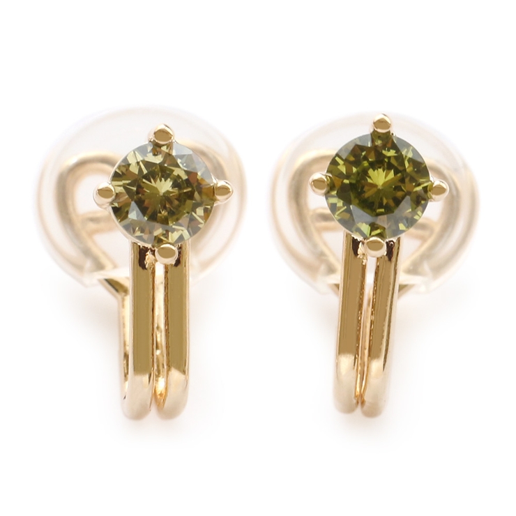 [ゴールド]ペリドット | イヤリング 金属アレルギー 樹脂 | Jewel vox