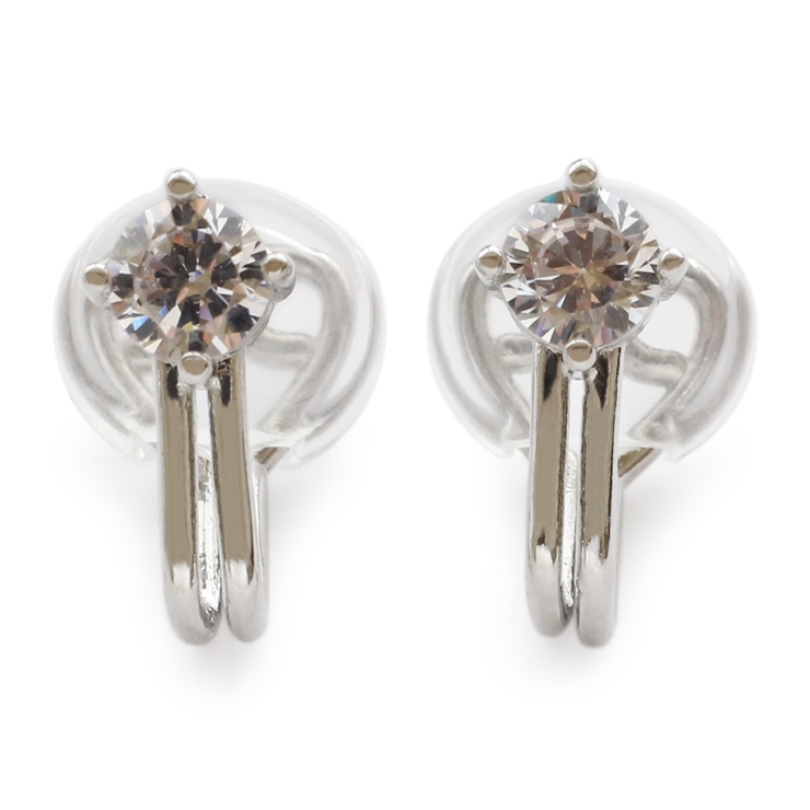 [シルバー]クリスタル | イヤリング 金属アレルギー 樹脂 | Jewel vox