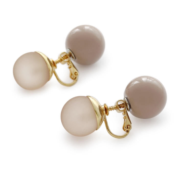 【イヤリング】ブラウン | ピアス イヤリング 金属アレルギー | Jewel vox